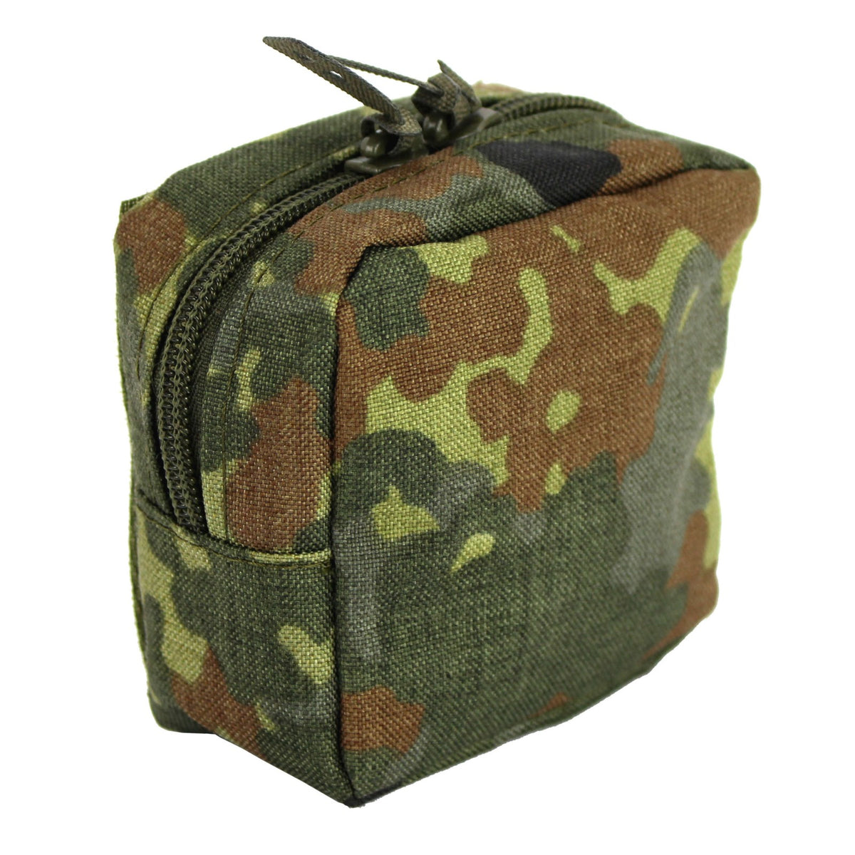 Zentauron Micro Mehrzwecktasche Klett – Flecktarn, Vorderansicht